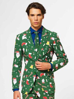 OPPOSUITS Santa Christmas Holiday Mens Suit Jacket Size 46 XL